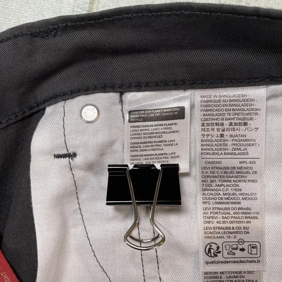 Levi's 514 Jeans Mens 40x32 Gray Straight Leg Stretch Denim 5 Pocket Zip Fly - Picture 9 of 13